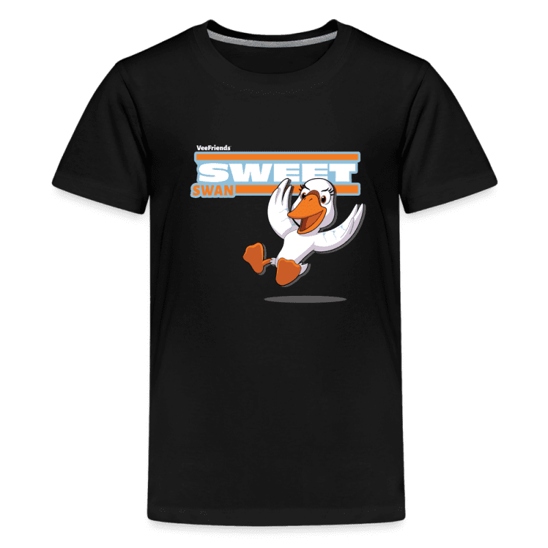 Sweet Swan Character Comfort Kids Tee - black