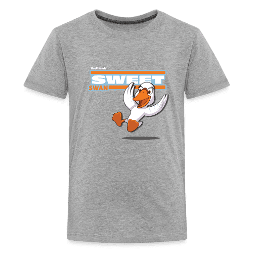 Sweet Swan Character Comfort Kids Tee - heather gray