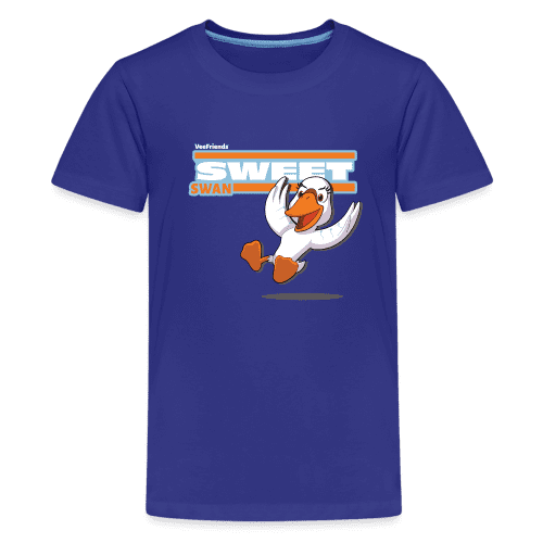 Sweet Swan Character Comfort Kids Tee - royal blue