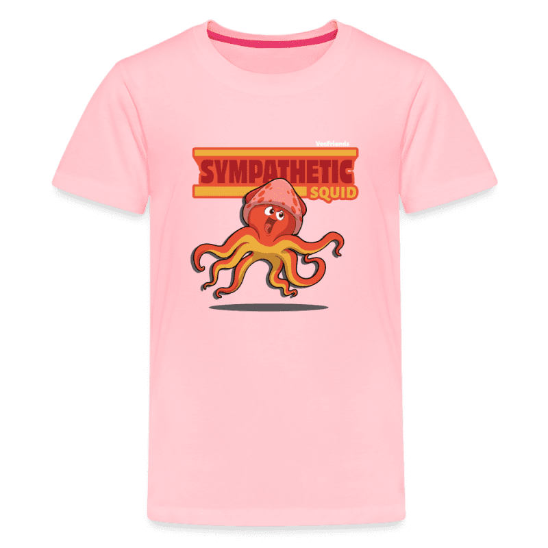 Sympathetic Squid Character Comfort Kids Tee - pink