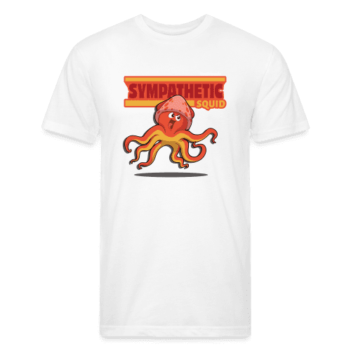 Sympathetic Squid Character Comfort Adult Tee - white