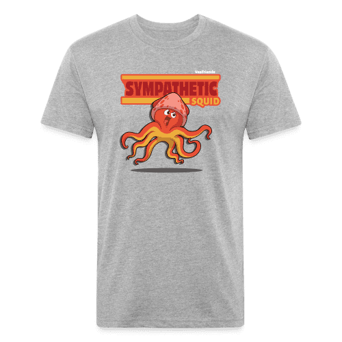 Sympathetic Squid Character Comfort Adult Tee - heather gray