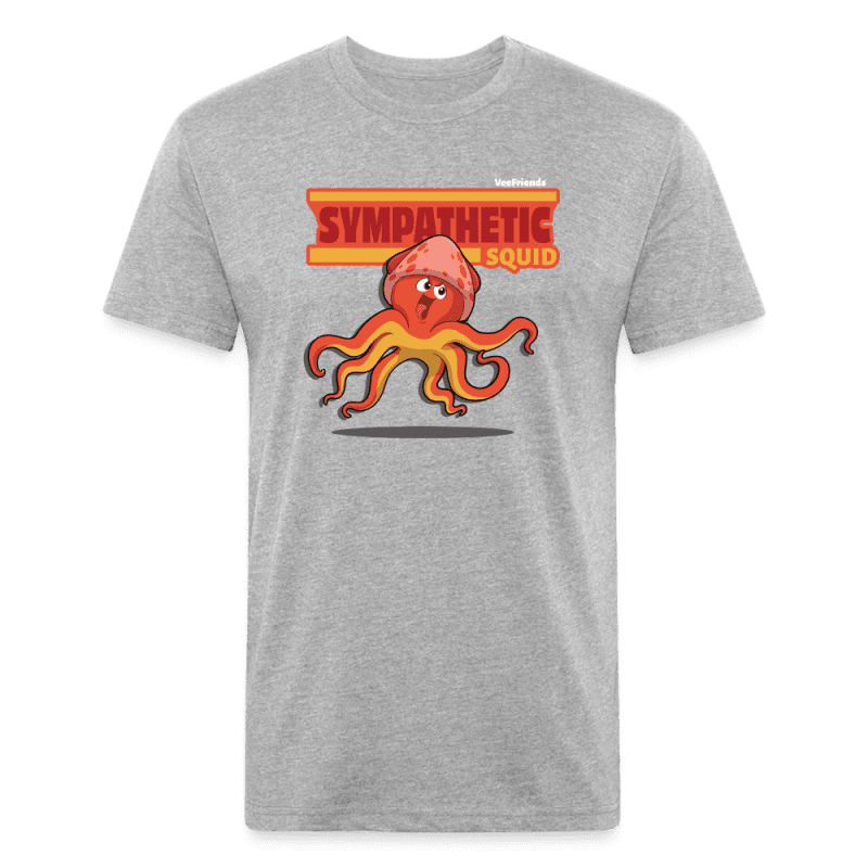 Sympathetic Squid Character Comfort Adult Tee - heather gray