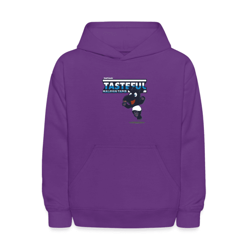 Tasteful Malayan Tapir Character Comfort Kids Hoodie - purple