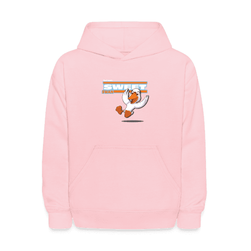 Sweet Swan Character Comfort Kids Hoodie - pink