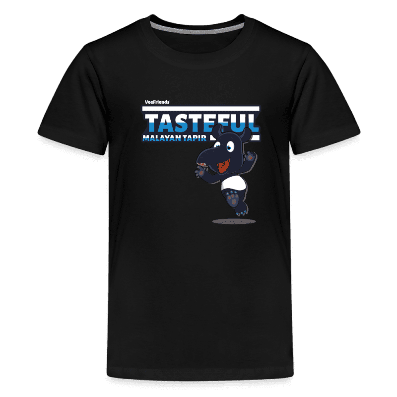 Tasteful Malayan Tapir Character Comfort Kids Tee - black