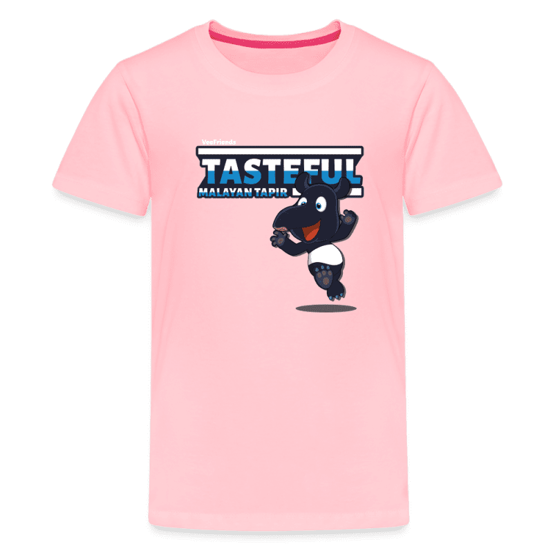 Tasteful Malayan Tapir Character Comfort Kids Tee - pink