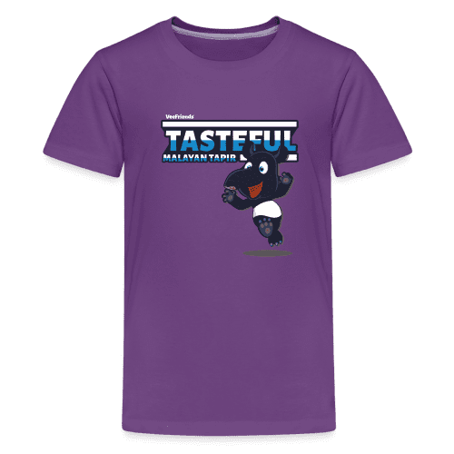 Tasteful Malayan Tapir Character Comfort Kids Tee - purple