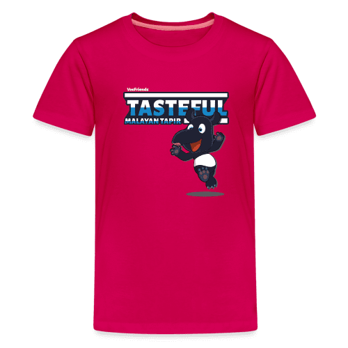 Tasteful Malayan Tapir Character Comfort Kids Tee - dark pink