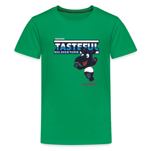 Tasteful Malayan Tapir Character Comfort Kids Tee - kelly green