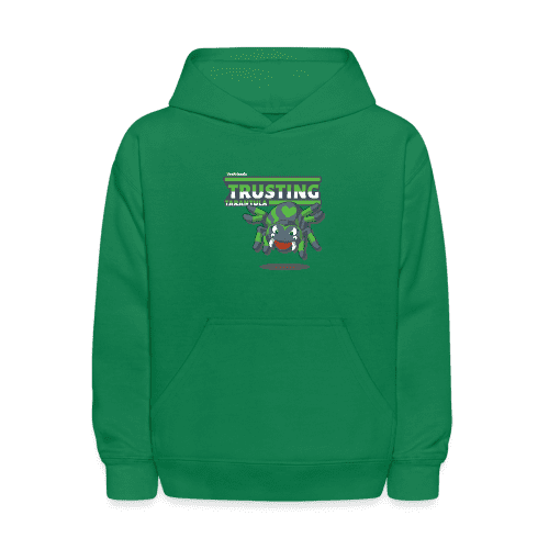 Trusting Tarantula Character Comfort Kids Hoodie - kelly green