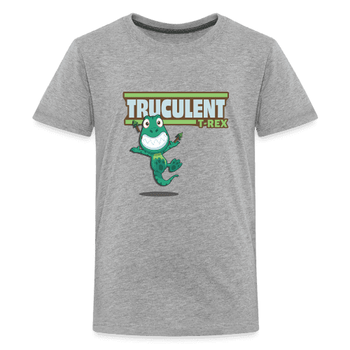 Truculent T-Rex Character Comfort Kids Tee - heather gray