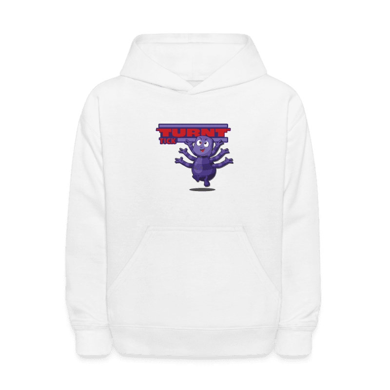 "Turnt" Tick Character Comfort Kids Hoodie - white