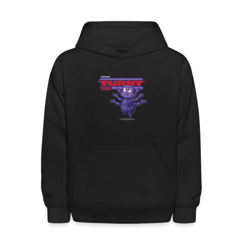 "Turnt" Tick Character Comfort Kids Hoodie - black