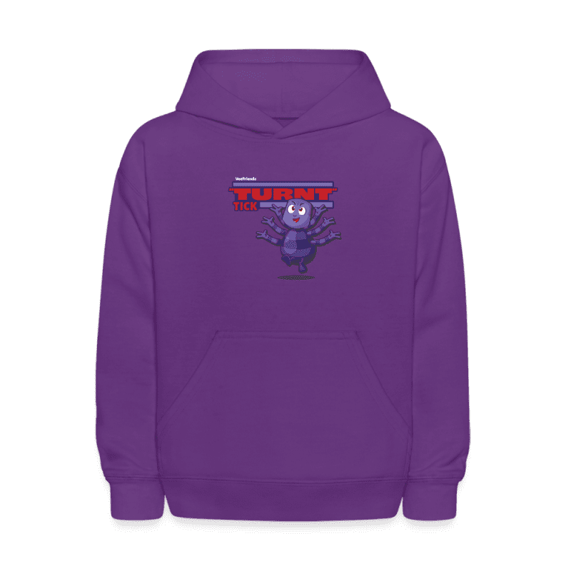 "Turnt" Tick Character Comfort Kids Hoodie - purple