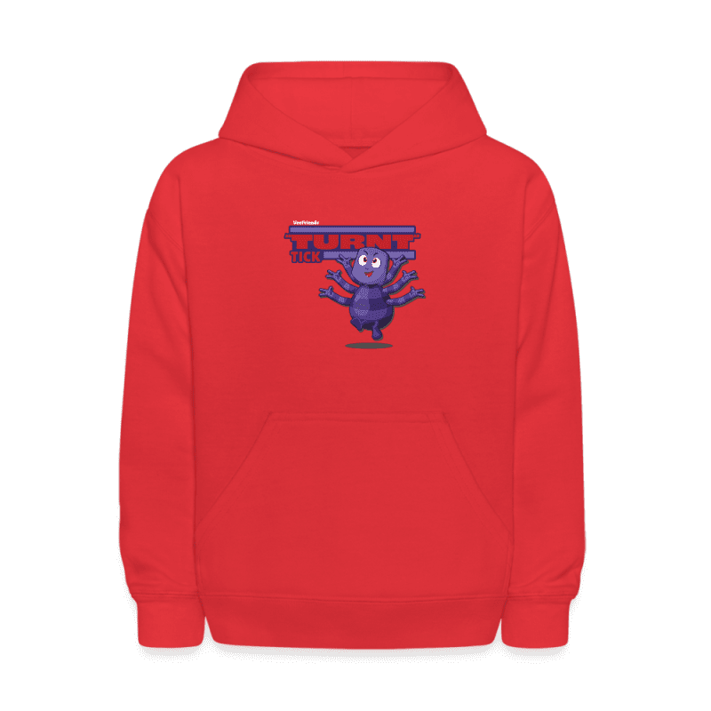 "Turnt" Tick Character Comfort Kids Hoodie - red