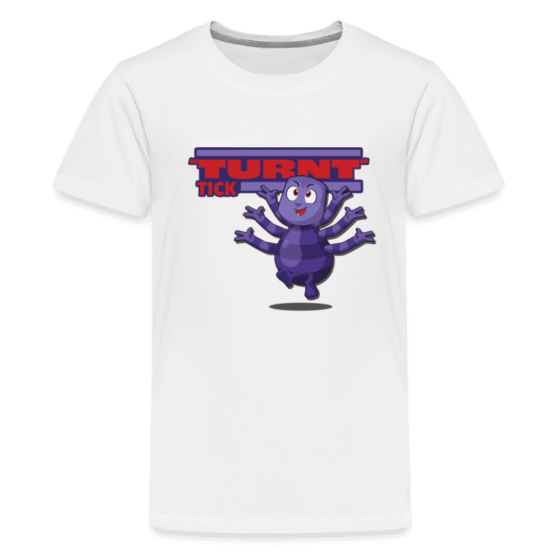 "Turnt" Tick Character Comfort Kids Tee - white