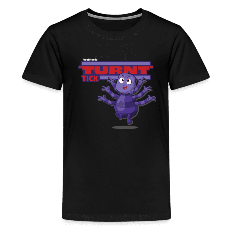 "Turnt" Tick Character Comfort Kids Tee - black