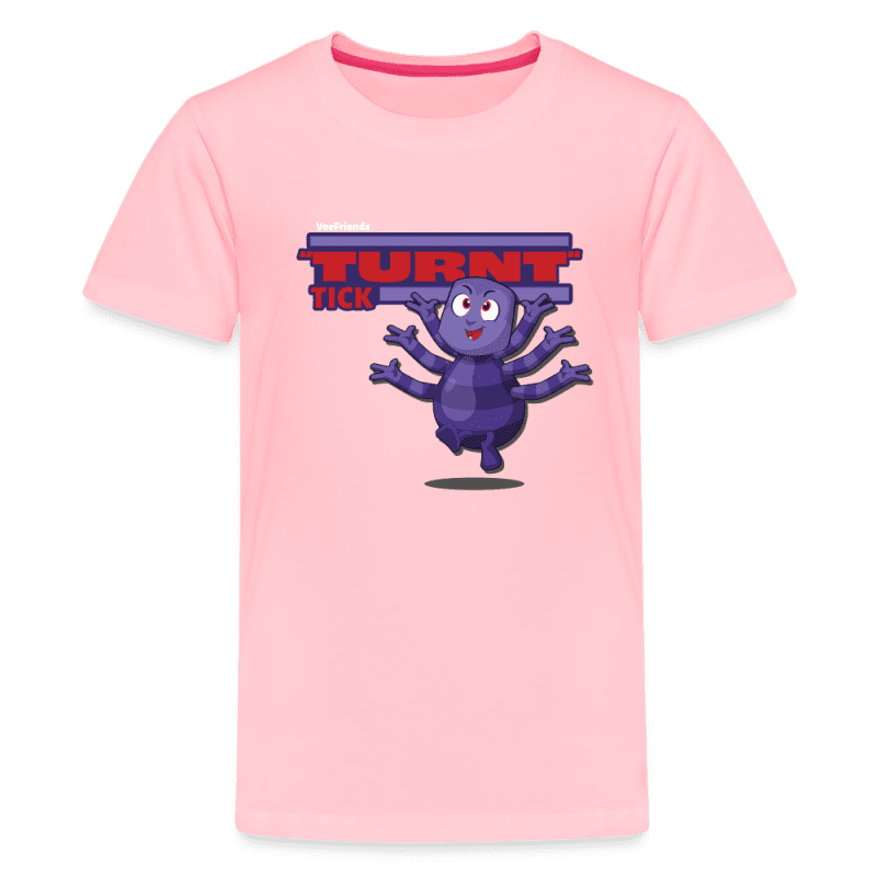 "Turnt" Tick Character Comfort Kids Tee - pink