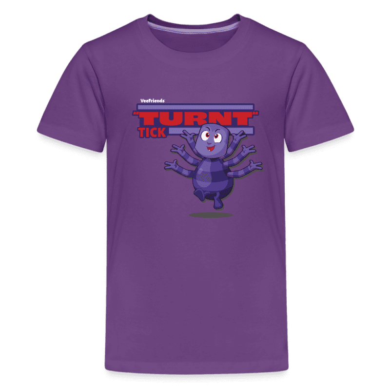 "Turnt" Tick Character Comfort Kids Tee - purple