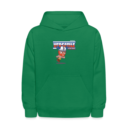 Versatile Viking Character Comfort Kids Hoodie - kelly green