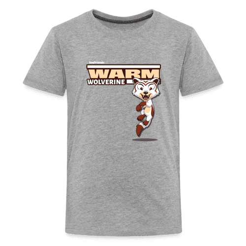 Warm Wolverine Character Comfort Kids Tee - heather gray