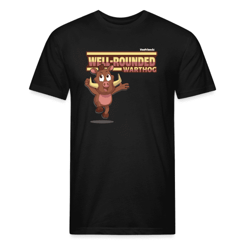 Well-Rounded Warthog Character Comfort Adult Tee - black