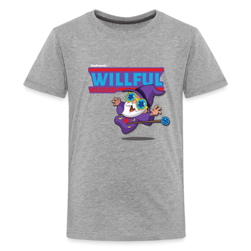 Willful Wizard Character Comfort Kids Tee - heather gray