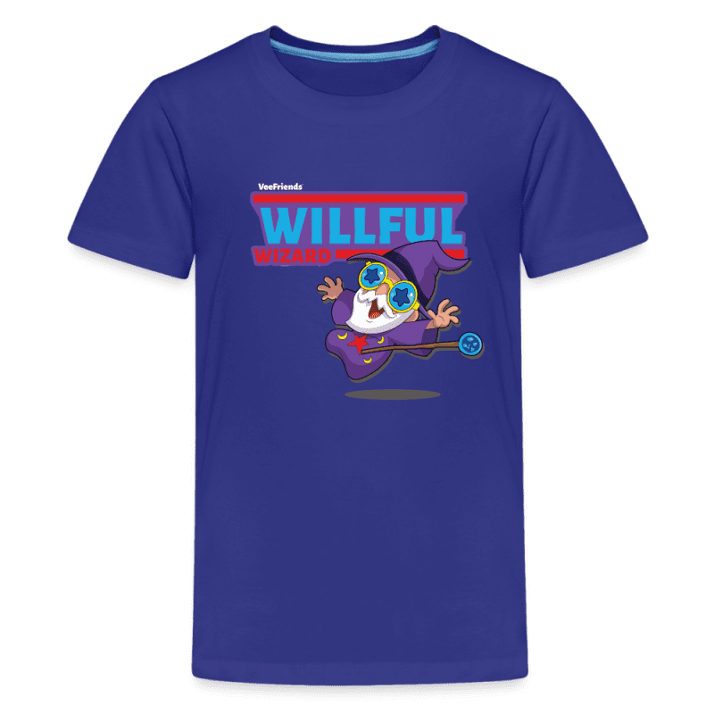 Willful Wizard Character Comfort Kids Tee - royal blue