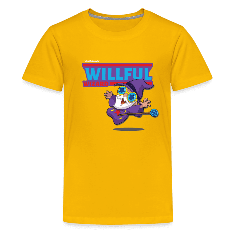 Willful Wizard Character Comfort Kids Tee - sun yellow