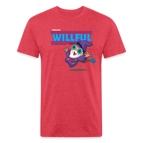 Willful Wizard Character Comfort Adult Tee - heather red