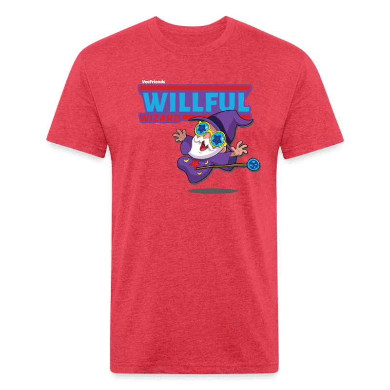 Willful Wizard Character Comfort Adult Tee - heather red