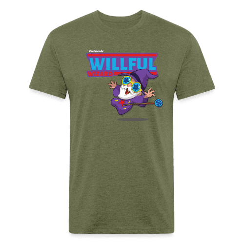 Willful Wizard Character Comfort Adult Tee - heather military green