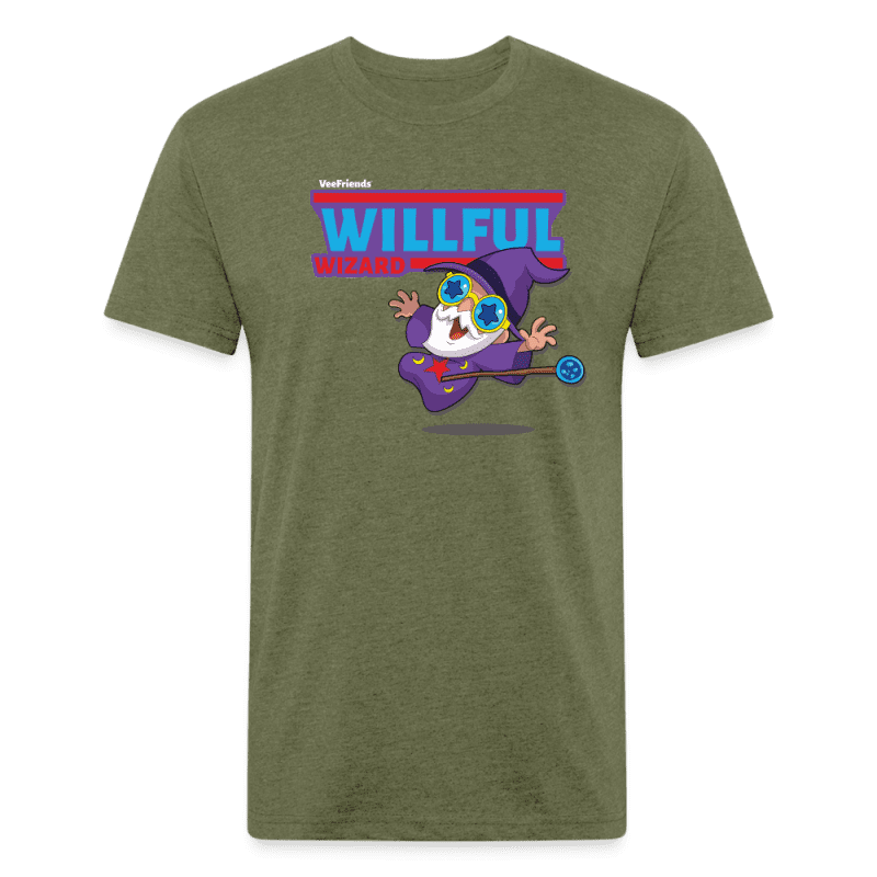 Willful Wizard Character Comfort Adult Tee - heather military green