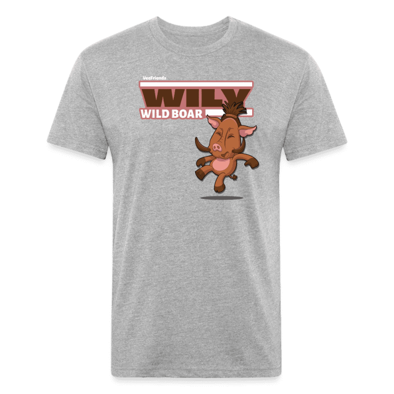 Wily Wild Boar Character Comfort Adult Tee - heather gray