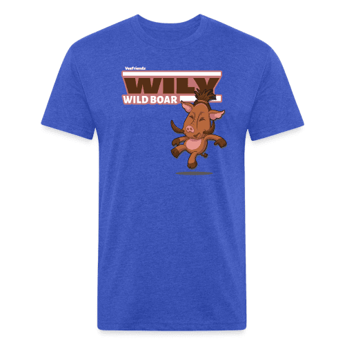 Wily Wild Boar Character Comfort Adult Tee - heather royal