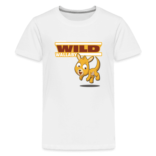 Wild Wallaby Character Comfort Kids Tee - white