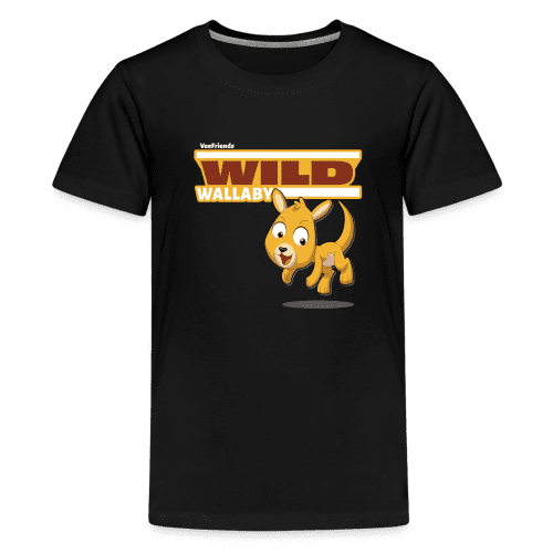 Wild Wallaby Character Comfort Kids Tee - black