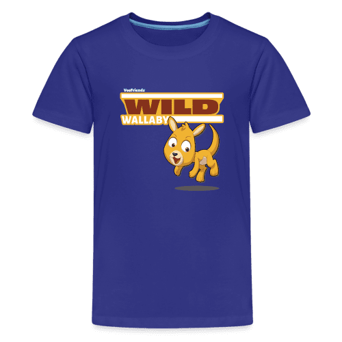 Wild Wallaby Character Comfort Kids Tee - royal blue