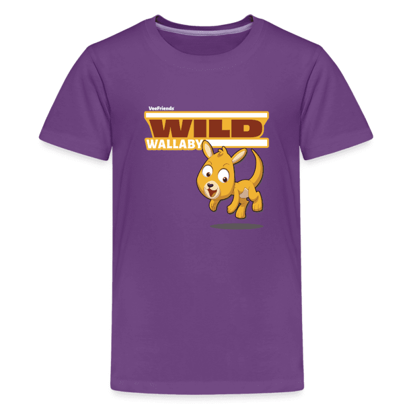 Wild Wallaby Character Comfort Kids Tee - purple