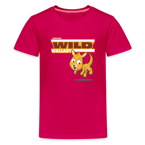 Wild Wallaby Character Comfort Kids Tee - dark pink