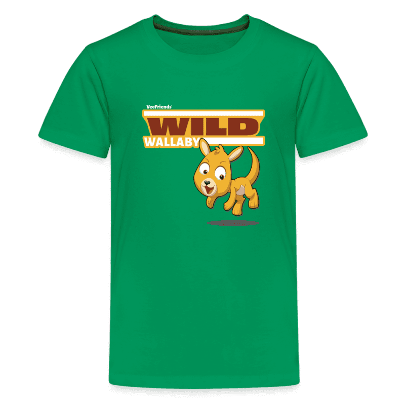 Wild Wallaby Character Comfort Kids Tee - kelly green