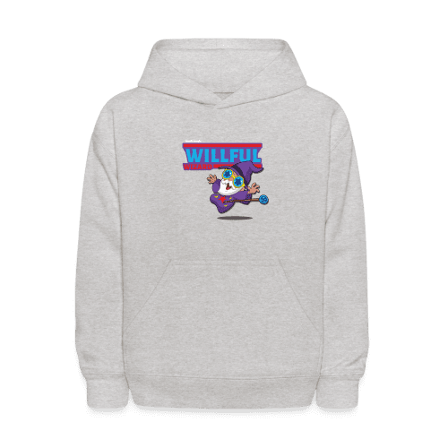 Willful Wizard Character Comfort Kids Hoodie - heather gray