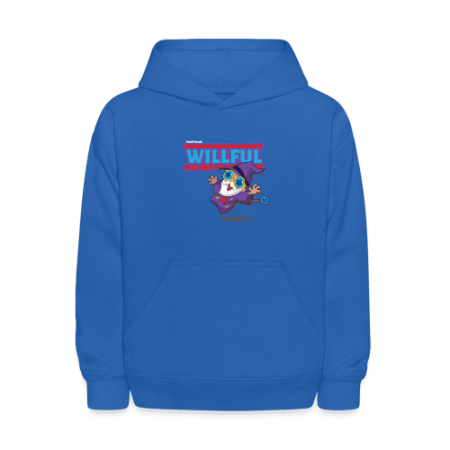 Willful Wizard Character Comfort Kids Hoodie - royal blue