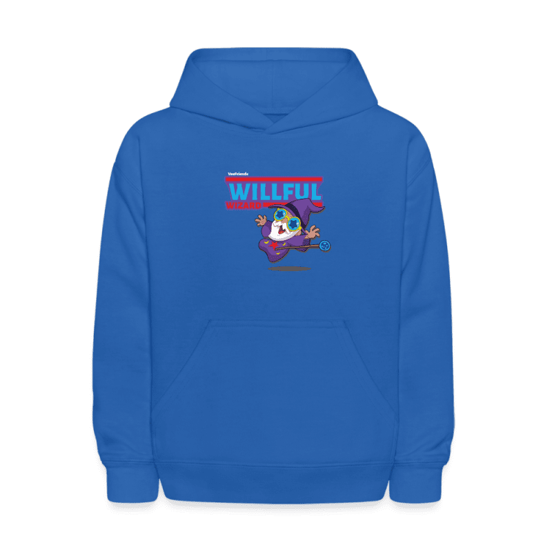 Willful Wizard Character Comfort Kids Hoodie - royal blue