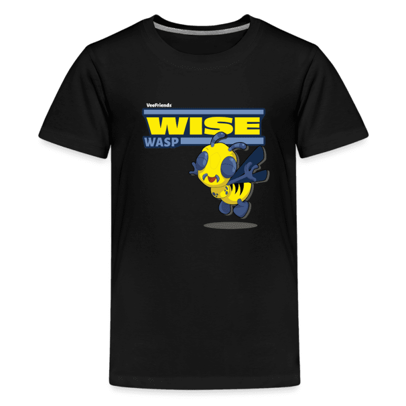 Wise Wasp Character Comfort Kids Tee - black