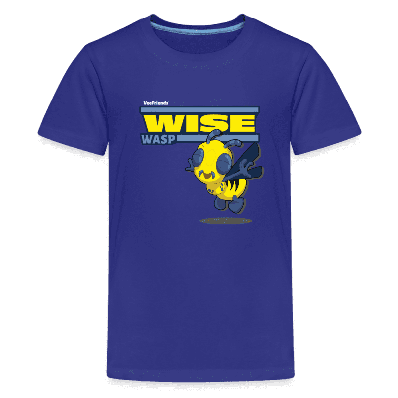 Wise Wasp Character Comfort Kids Tee - royal blue