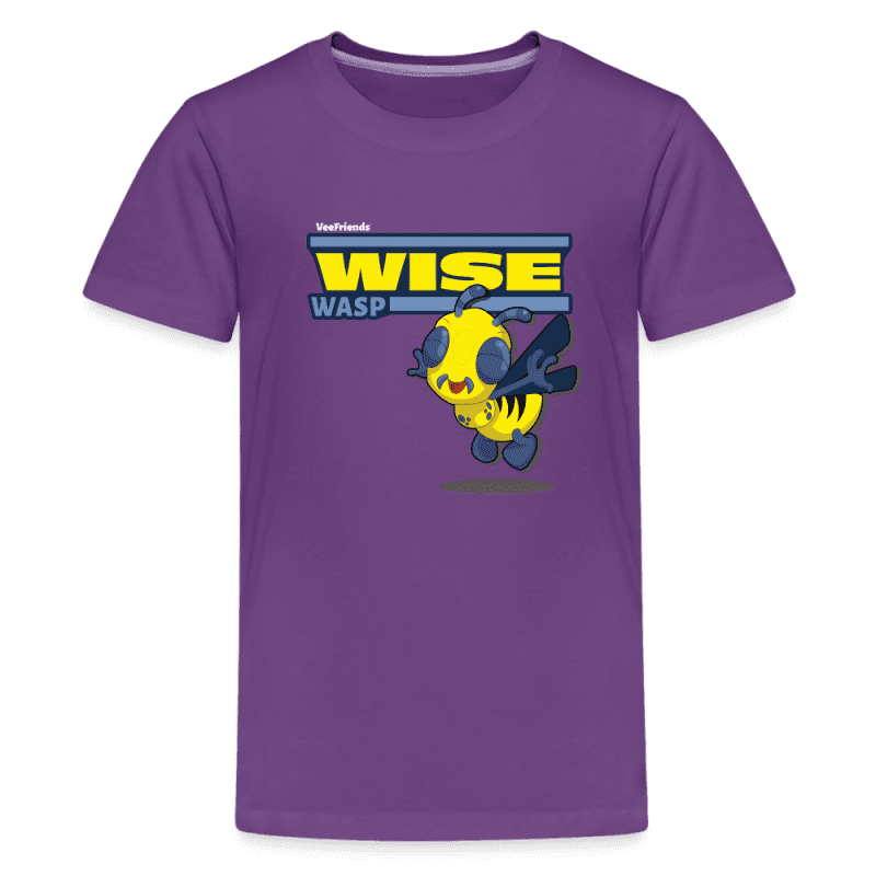 Wise Wasp Character Comfort Kids Tee - purple