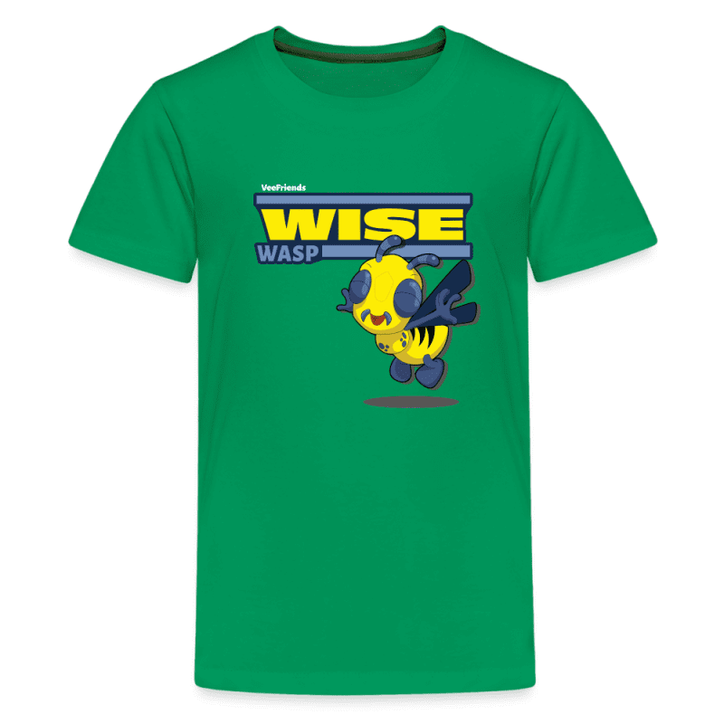 Wise Wasp Character Comfort Kids Tee - kelly green