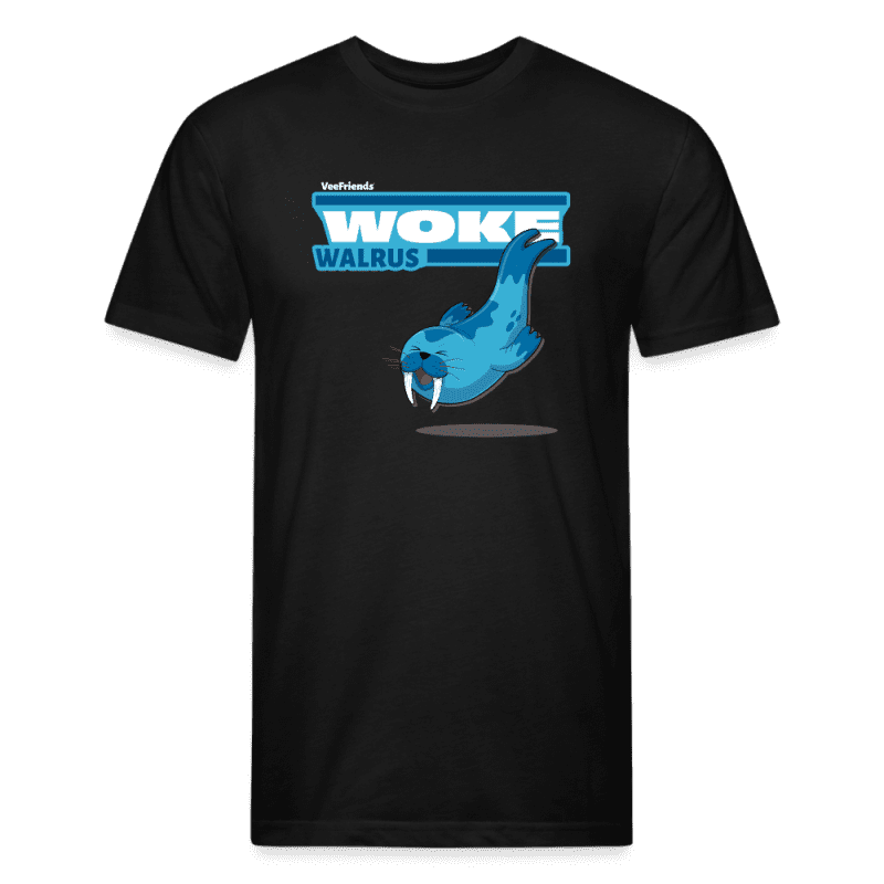 Woke Walrus Character Comfort Adult Tee - black